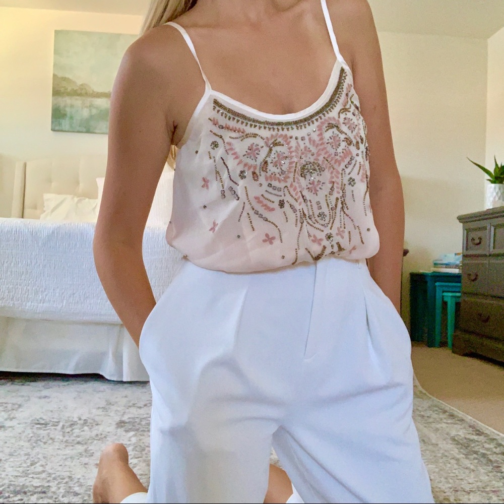 Asymmetric Beaded Cami